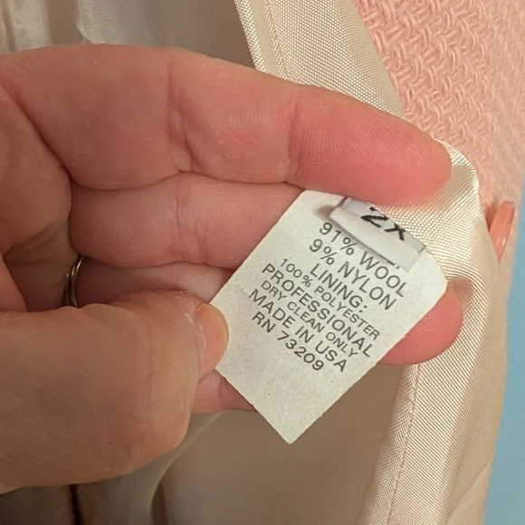 Marvin Richards Blush Pink Textured Coat - Picture 6 of 6